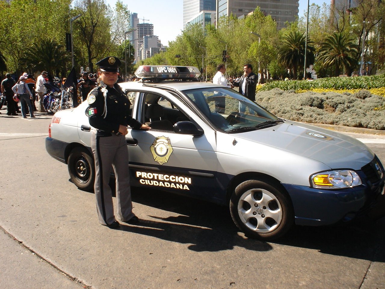 Patrulla de la Policía en México