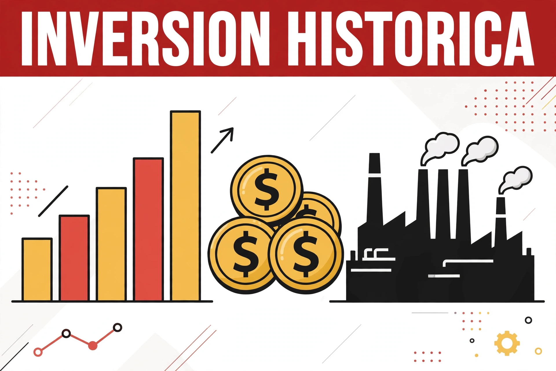 Gráfico editorial sobre el crecimiento de la inversión extranjera directa en México