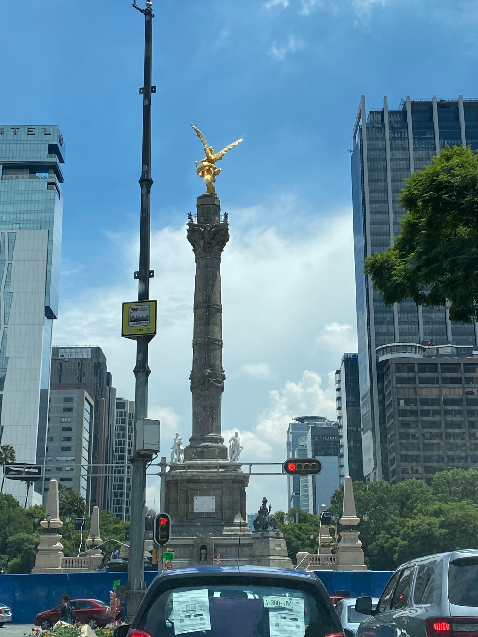 Ángel de la Independencia en la Ciudad de México, punto de partida de las marchas