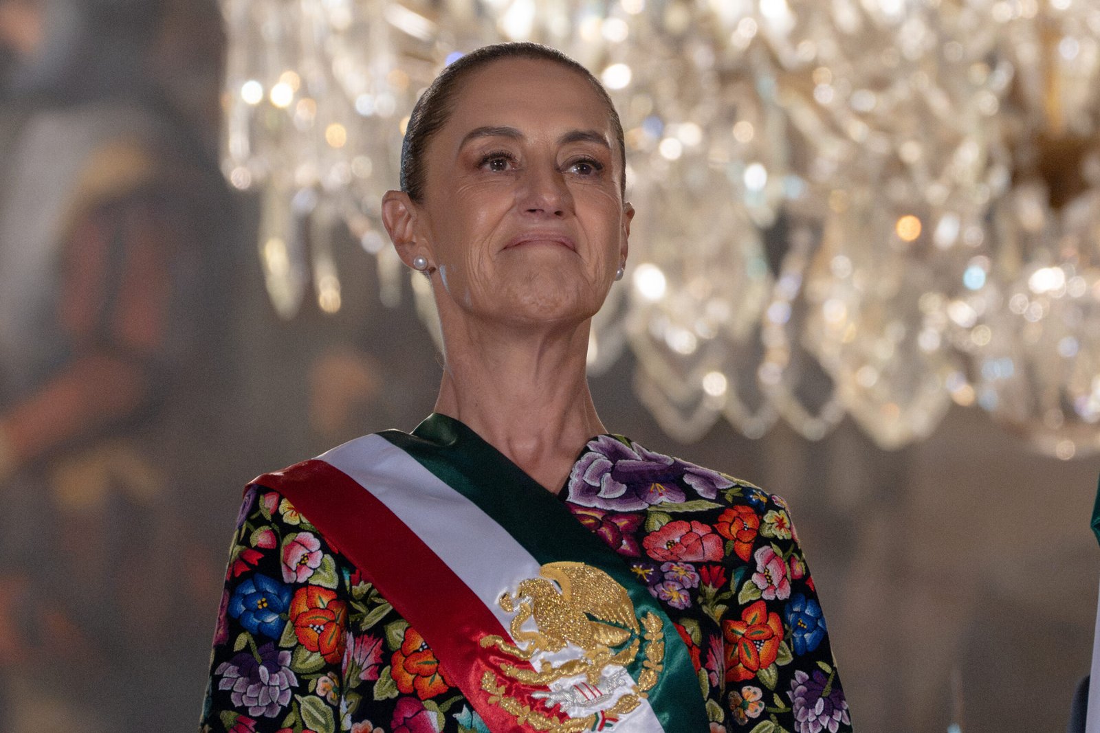 La presidenta Claudia Sheinbaum durante su conferencia matutina del 12 de octubre de 2026.