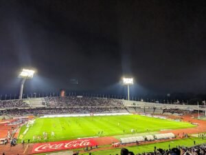 Jugadores de Tigres UANL durante un partido en el Estadio Universitario
