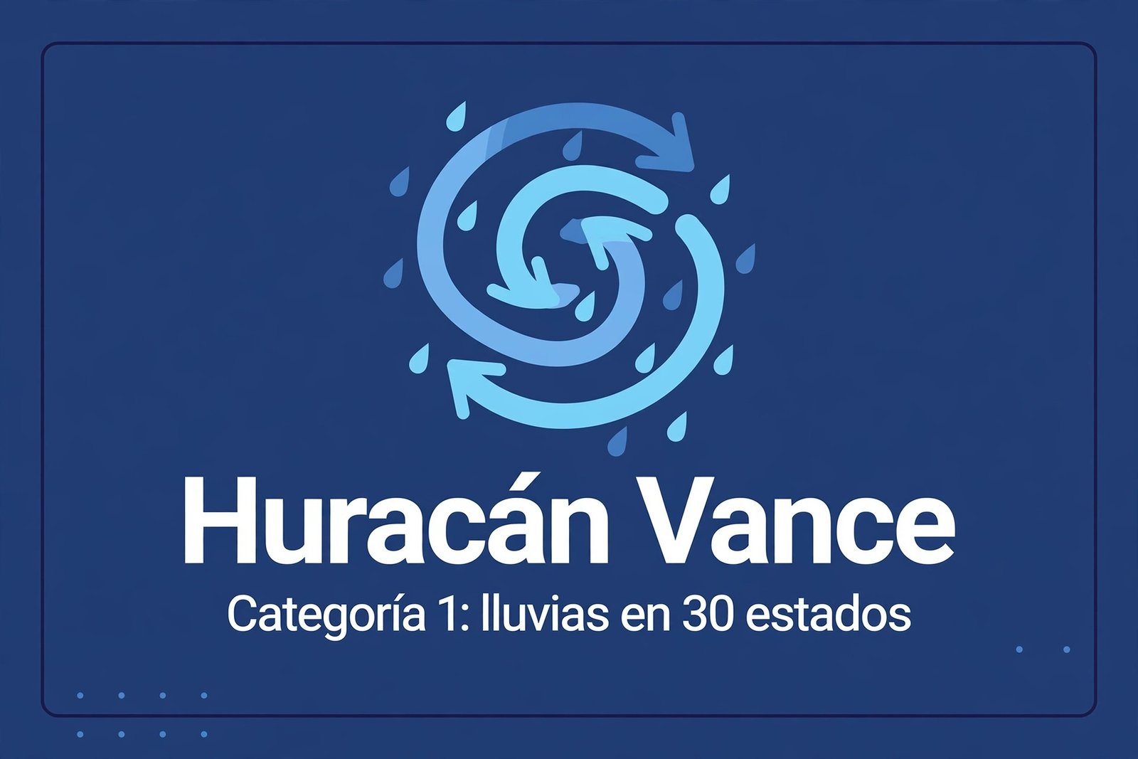 Gráfico editorial: huracán Vance, categoría 1, frente a las costas del Pacífico mexicano